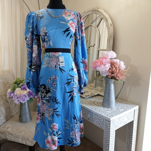 🔥LAST 1🔥NWT LIQUORISH ORIENTAL PRINT MIDI DRESS - Picture 5 of 10